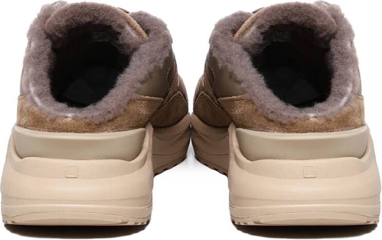 D.a.t.e. Sneakers van mesh en suède sabotstijl Beige Dames