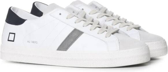 D.a.t.e. Sneakers van petroleumleer met uniek detail White Heren