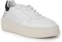 D.a.t.e. Witte Leren Sneakers Rubberen Zool Veters White Dames - Thumbnail 9