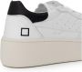 D.a.t.e. Witte Leren Sneakers Rubberen Zool Veters White Dames - Thumbnail 11