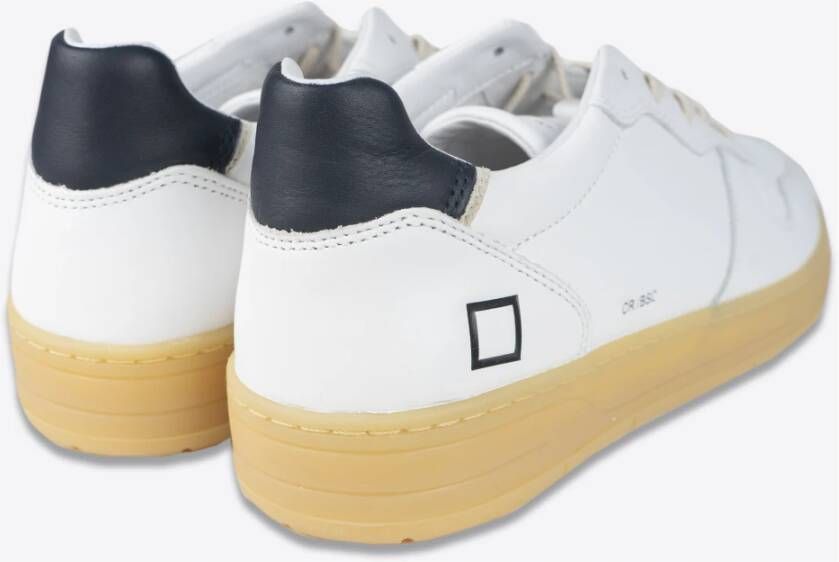 D.a.t.e. Leren Sneakers met Verhoogde Binnenzool Wit Heren