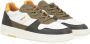 D.a.t.e. Court 2.0 Sneakers in wit groen leer Multicolor Heren - Thumbnail 2