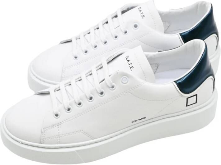 D.a.t.e. Spiegel Wit Blauw Sneakers White Heren