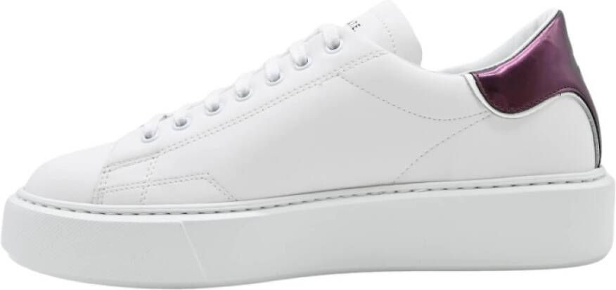 D.a.t.e. Spiegel Wit Paarse Sneakers White Dames