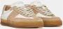 D.a.t.e. Sportieve Leren Sneakers Patchwork Design Beige Dames - Thumbnail 2