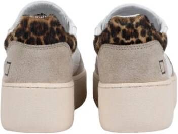 D.a.t.e. Step Calf Wit en Luipaard Sneakers Wit Dames