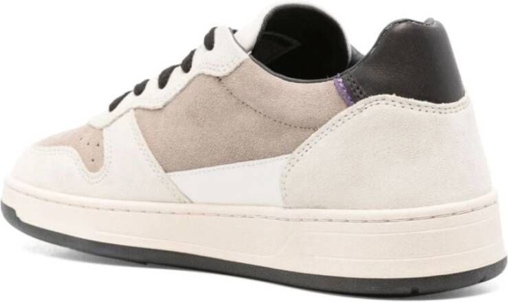 D.a.t.e. Suede Colour-Block Sneakers Beige Heren