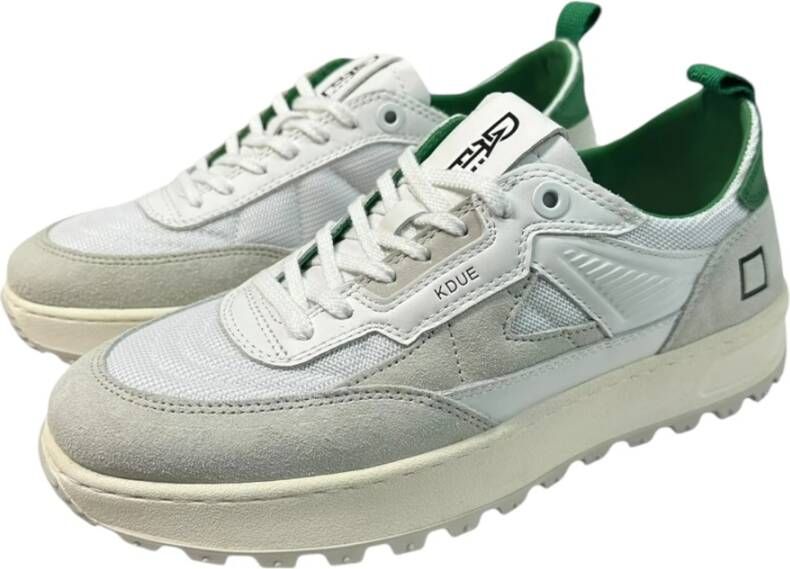 D.a.t.e. Suède sneaker met witte details White Heren