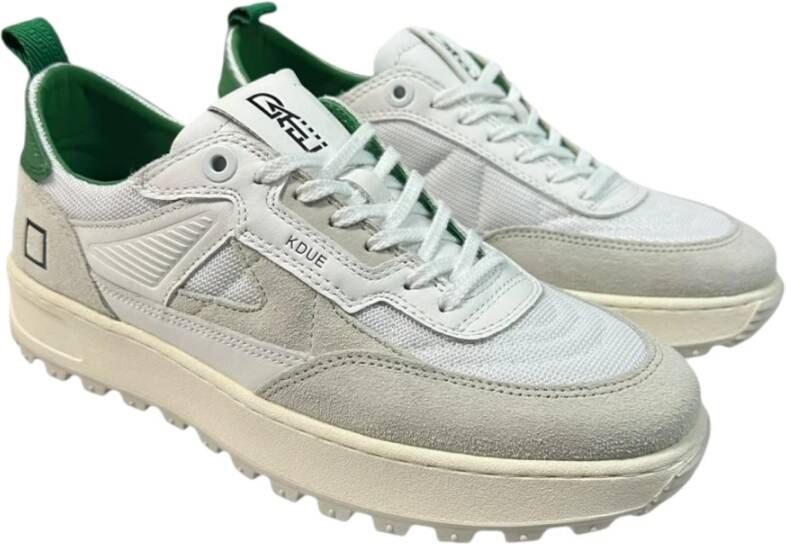 D.a.t.e. Suède sneaker met witte details White Heren