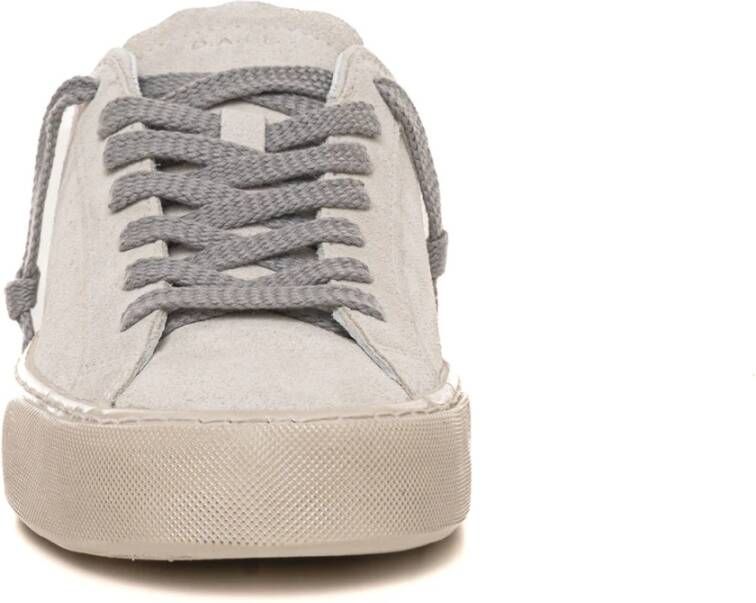 D.a.t.e. Suède Sneakers met Veters en Contrastdetails Beige Dames