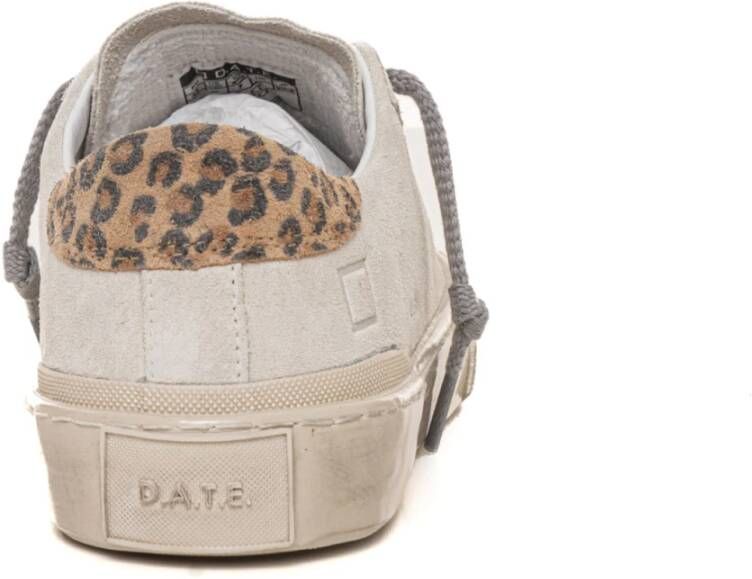 D.a.t.e. Suède Sneakers met Veters en Contrastdetails Beige Dames