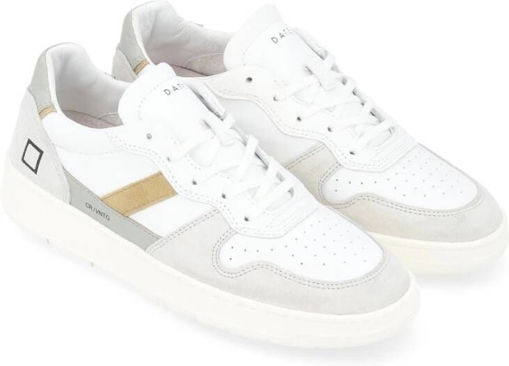 D.a.t.e. Vintage Court 2.0 Leren Sneaker White Heren