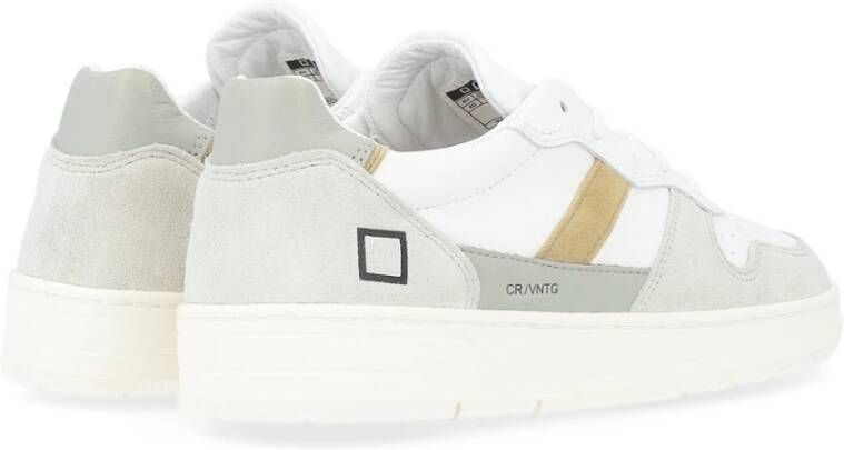 D.a.t.e. Vintage Court 2.0 Leren Sneaker White Heren