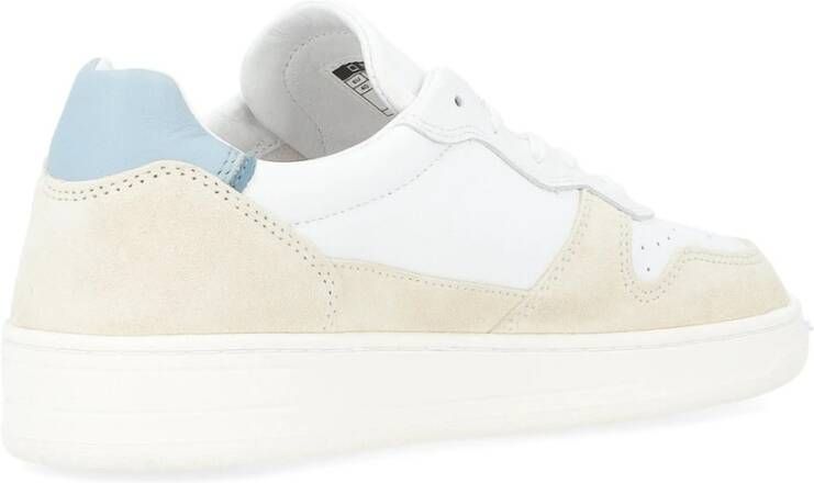 D.a.t.e. Vintage Court 2.0 Leren Sneaker Wit White Heren