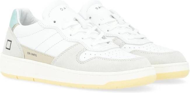 D.a.t.e. Vintage Court Sneaker in Suède en Leer White Dames