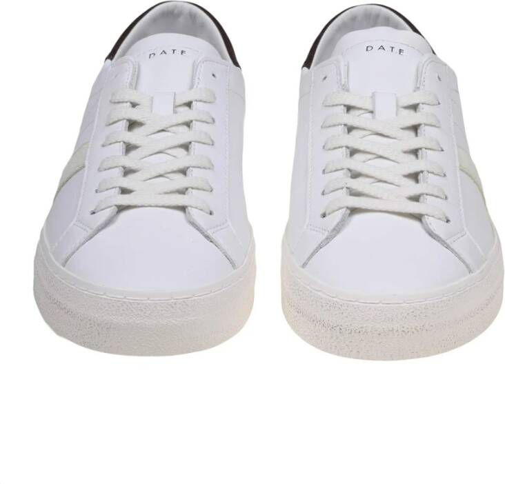 D.a.t.e. Vintage Wit Bruin Leren Sneakers White Heren