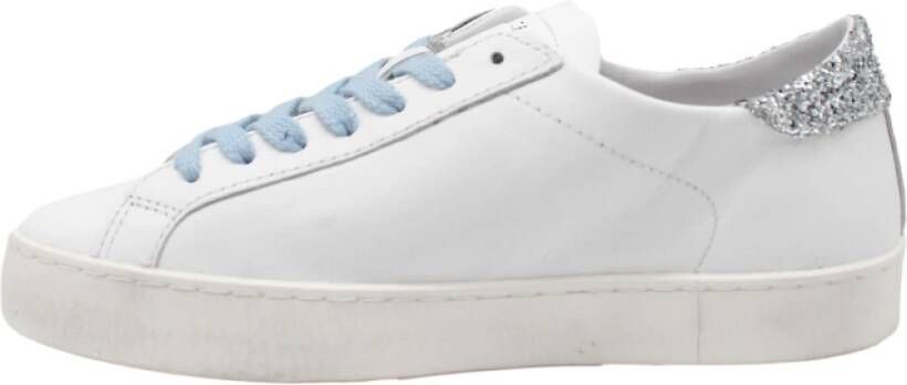 D.a.t.e. Wit Blauw Lage Kalf Sneakers White Dames