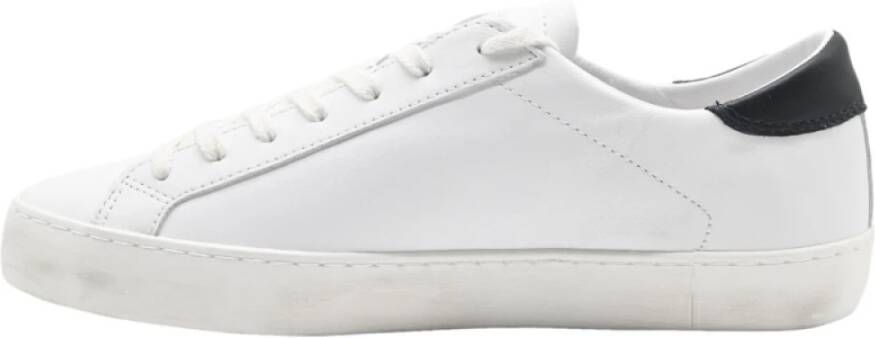 D.a.t.e. Wit-Blauwe Lage Sneakers voor Mannen White Heren