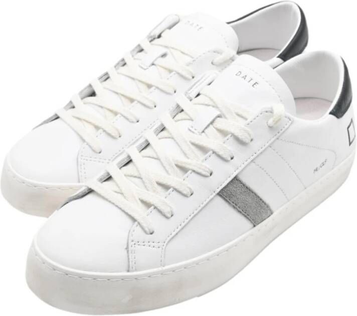 D.a.t.e. Wit-Blauwe Lage Sneakers voor Mannen White Heren