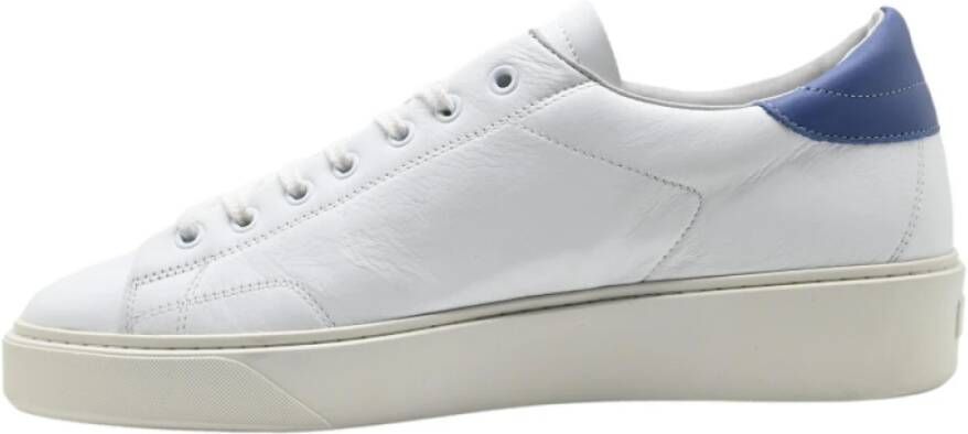 D.a.t.e. Wit Blauwe Sneakers Levante Kalf White Heren