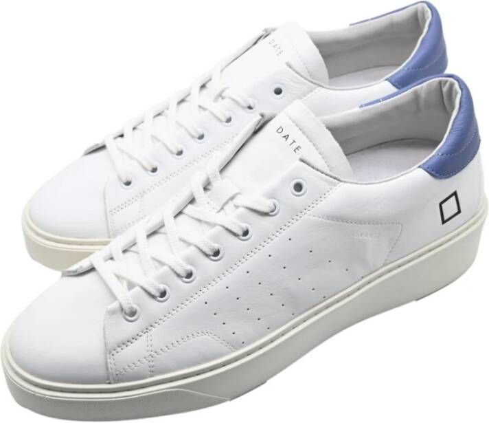 D.a.t.e. Wit Blauwe Sneakers Levante Kalf White Heren