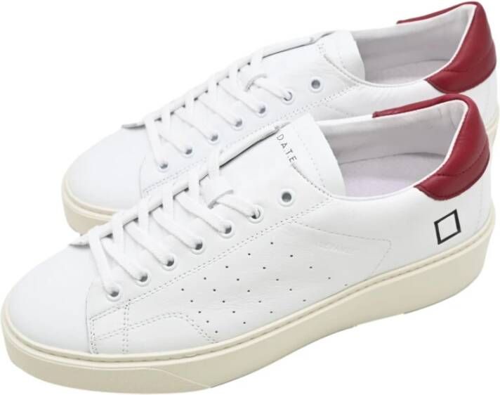 D.a.t.e. Wit Bordeaux Sneakers White Heren