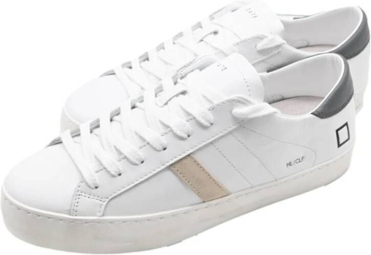 D.a.t.e. Wit-Grijze Lage Sneakers voor Mannen White Heren