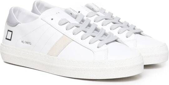 D.a.t.e. Wit Lila Leren Sneakers Italië Gemaakt White Dames