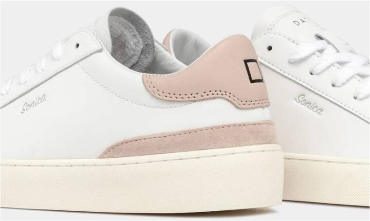 D.a.t.e. Wit-Roze Dames Sneakers White Dames