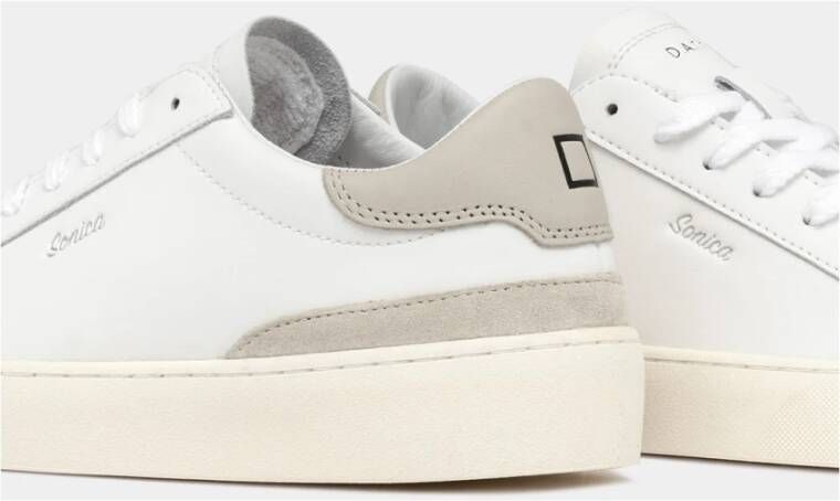 D.a.t.e. Wit-Roze Damessneakers White Dames