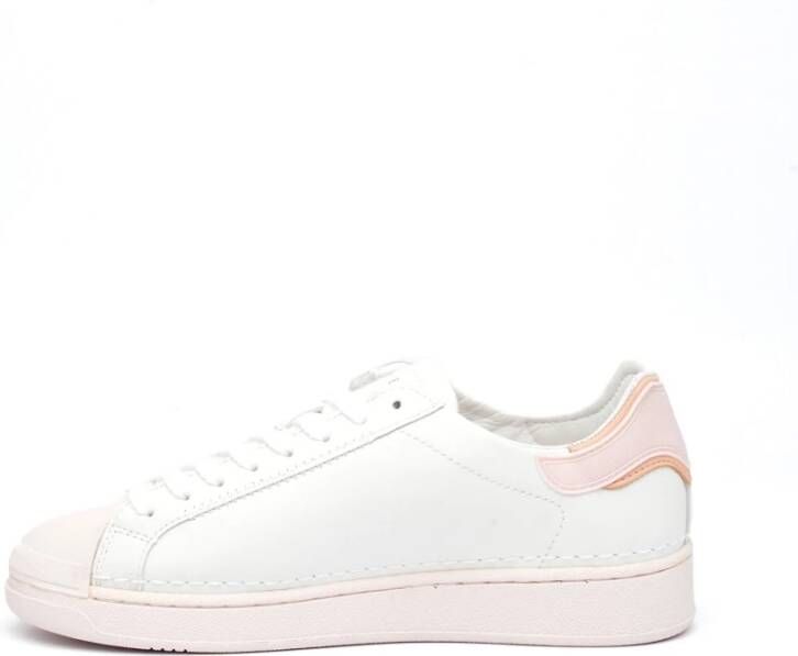 D.a.t.e. Wit Roze Leren Sneakers White Dames