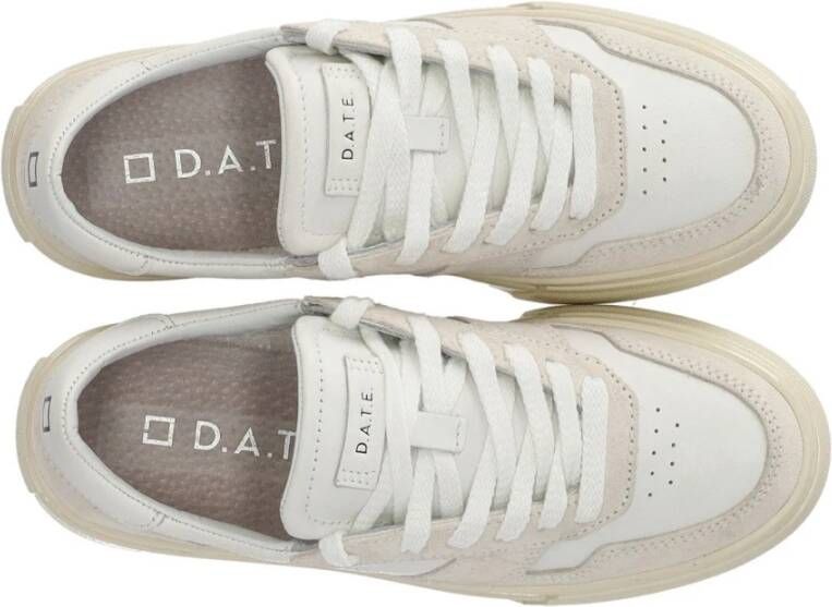 D.a.t.e. Witte Bicolor Leren Sneaker White Dames