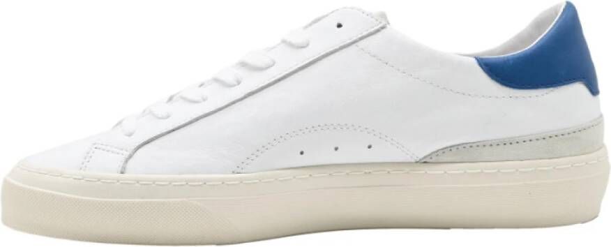 D.a.t.e. Witte Blauwe Sneakers Sonica Kalf White Heren