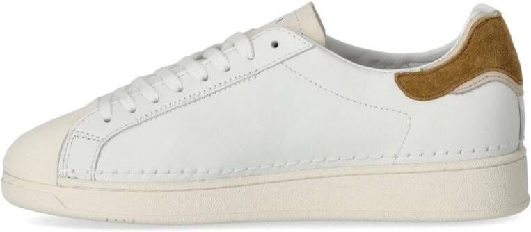 D.a.t.e. Witte Bruine Sneaker met Suède Inzet White Heren