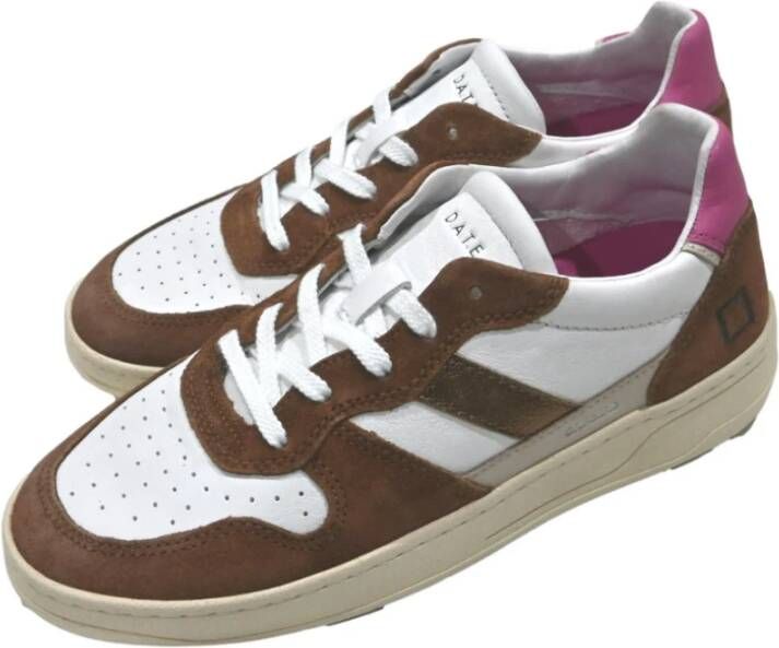 D.a.t.e. Witte Court 2.0 Sneakers Fuxia Multicolor Dames