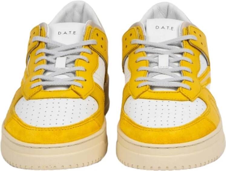 D.a.t.e. Witte en gele Torneo sneakers Multicolor Heren