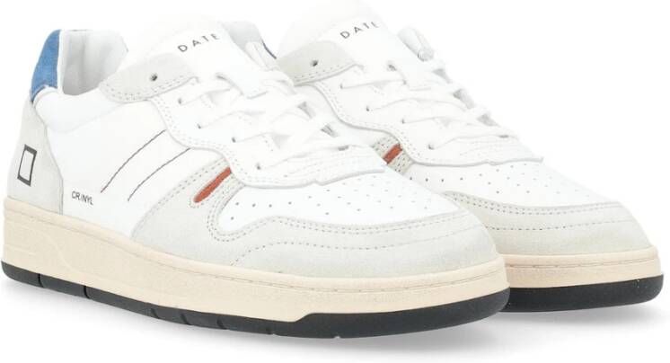 D.a.t.e. Witte en grijze leren sneaker Court White Heren