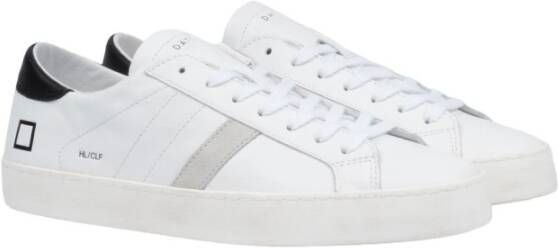 D.a.t.e. Witte en Zwarte Hill Low Sneakers Wit Heren