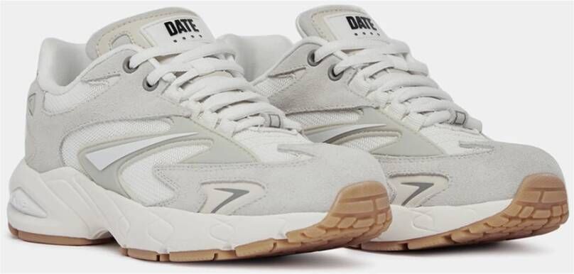 D.a.t.e. Witte hardloopschoenen met suède en TPU-inzetstukken Wit Dames