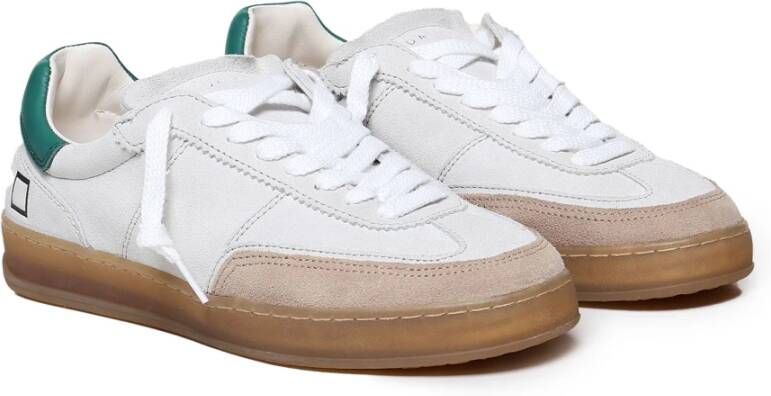 D.a.t.e. Witte kalfsleren sportieve sneakers White Heren