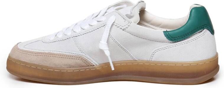 D.a.t.e. Witte kalfsleren sportieve sneakers White Heren