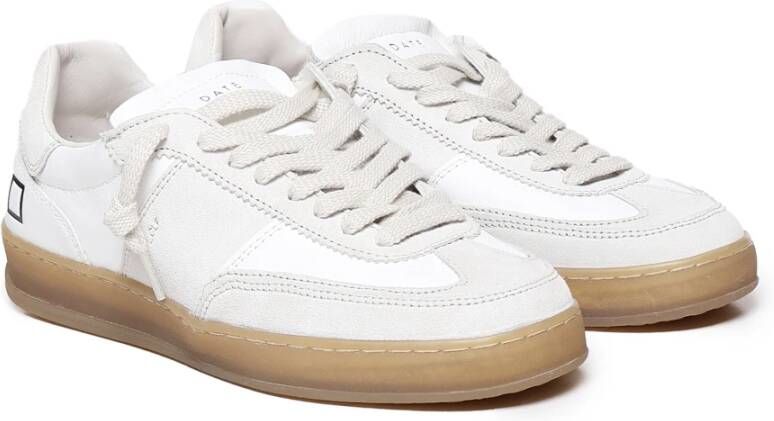 D.a.t.e. Witte kalfsleren sportieve sneakers White Heren