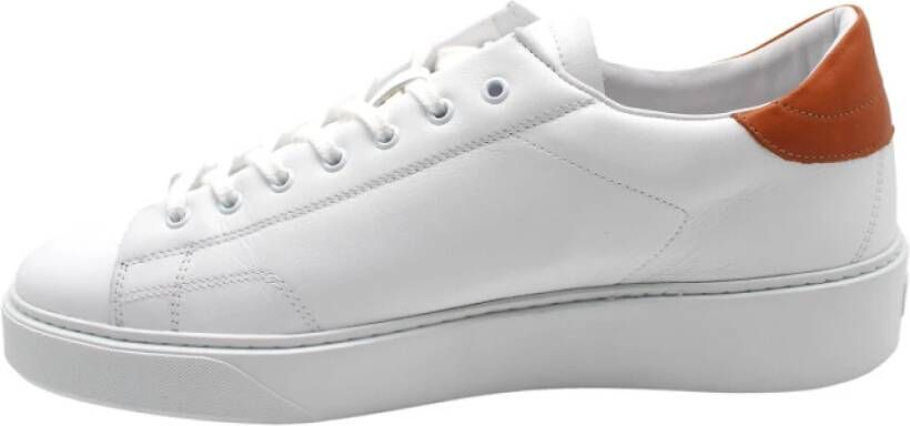 D.a.t.e. Witte Kalfsneakers Levante Stijl White Heren