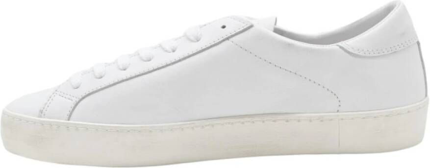 D.a.t.e. Witte lage kalfssneakers White Heren