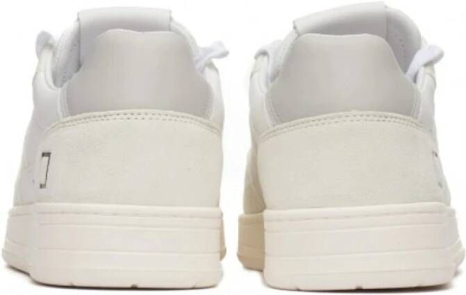 D.a.t.e. Witte Leren en Suède Lage Sneakers White Heren