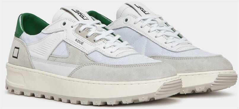 D.a.t.e. Witte Leren en Suède Sneakers White Heren