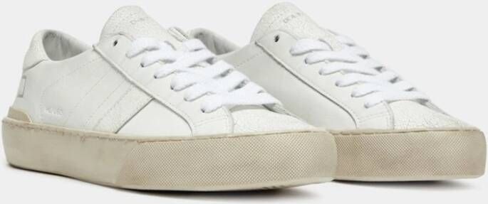 D.a.t.e. Witte Leren Lage Sneakers White Dames