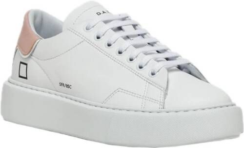 D.a.t.e. Witte leren lage sneakers White Dames