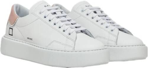 D.a.t.e. Witte leren lage sneakers White Dames