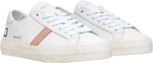 D.a.t.e. Witte leren lage sneakers White Dames